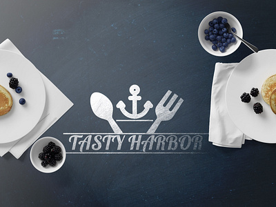 "Tasty Harbor Logo Branding". brand identity branding food graphic design logo logo design