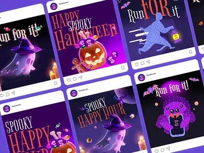 Run for it! Sweatcoin Halloween Campaign 2danimation 3d animation 3d illustration animation branding design graphic design halloween halloween campaign illustration motion motiondesign spooky sweat sweatcoin sweatcoinapp