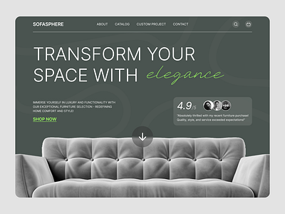 Furniture e-commerce concept e commerce figma furniture home landing site store ui ux web design