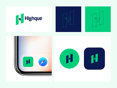 Highque- Fintech Brand art direction brand identity branding design graphic design iconography logo
