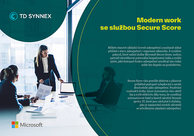 Leaflet - flyer securescore for TD SYNNEX brand branding design flyer graphic design informative leaflet presentation typography vector