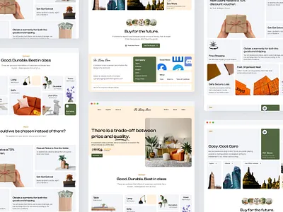 The Living Room - Website Design bento bento design clean design fresh furniture graphic design interior room landing page living room nature ui ux website