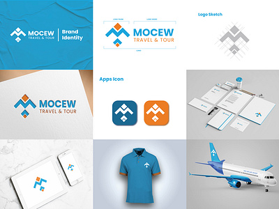 Mocew Travel & Tour Logo and Brand Identity brand book brand design brand guideline brand identity branddesign branding branding design graphic design logo logo creation logo maker logo type logos minim minimalist logo tour logo travel logo visual brand