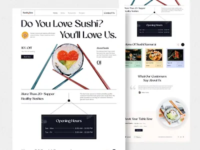 SushiBox- Sushi Website Design branding design illustration landing page sushi sushi landing page sushi web design sushi website sushi website design ui ux website design