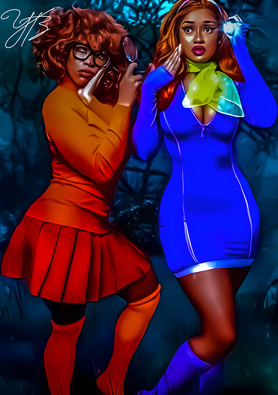 Daphne & Velma painting