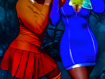 Daphne & Velma painting