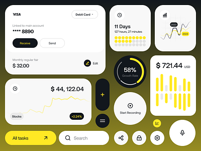FinCheck- A finance app concept bento case study dashboard finance fintech landing mobile product ui ux