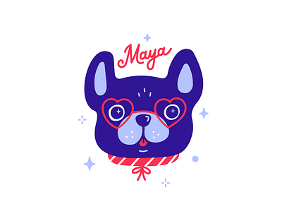 Frenchy bulldog cute dog french glasses maya pet portrait puppy