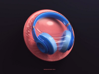 It's a wrap 3d 3dsmax blender brand c4d design headphones icon icon design product design render vray webshocker website wrap