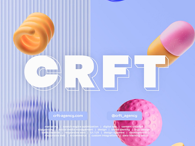 CRFT Agency Promo Video 3d agency animation available for work brand designer brand identity branding creative logo design logo motion graphics video