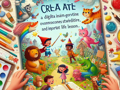 Childern Story 3d book graphic design story