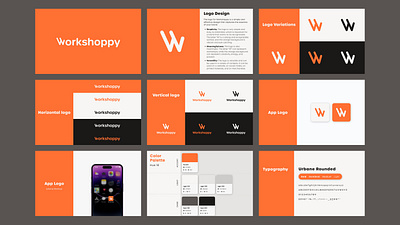 Workshoppy - Brand Guide branding graphic design illustration logo typography ui