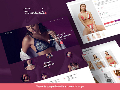 Sensuels – Luxurious Lingerie Store – Modern eCommerce Store beauty innerwear lingerie nightwear sensuels sex toys sexy template undergarments unique