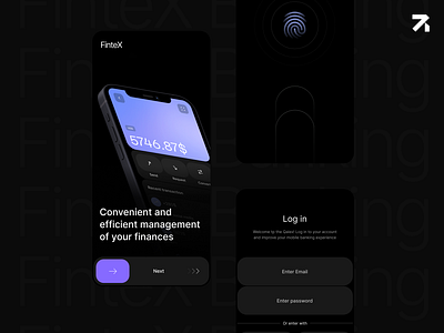 Fintex mobile banking. Design concept. finance mobile app mobile banking ui user interface ux uxui design web design