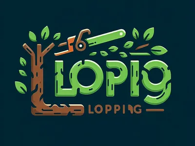 Tree Lopping Text LOGO graphic design logo