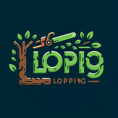 Tree Lopping Text LOGO graphic design logo