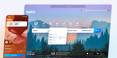 Travel startup main page product product design travel ui ux web website