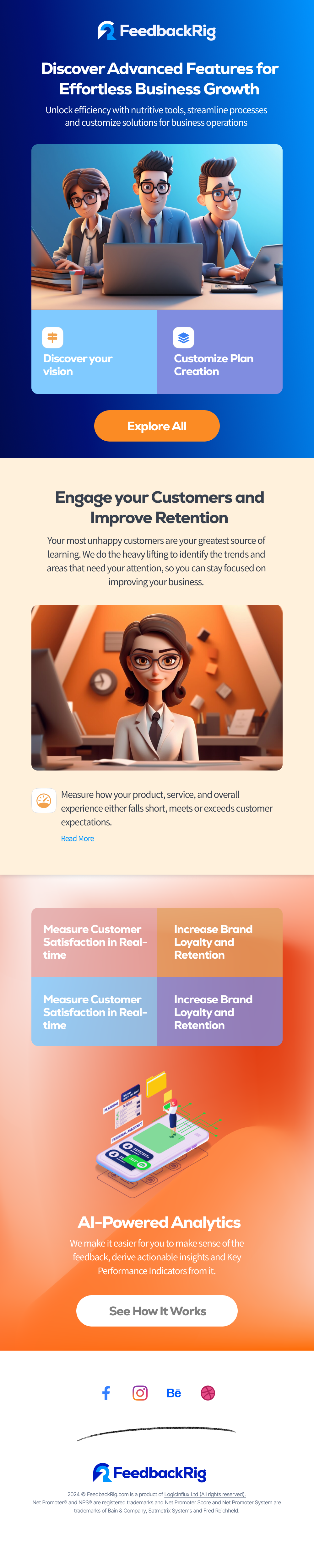 Email Template Design - FeedbackRig.com branding email email marketing email template figma graphic design logo mailchimp marketing newsletter ui