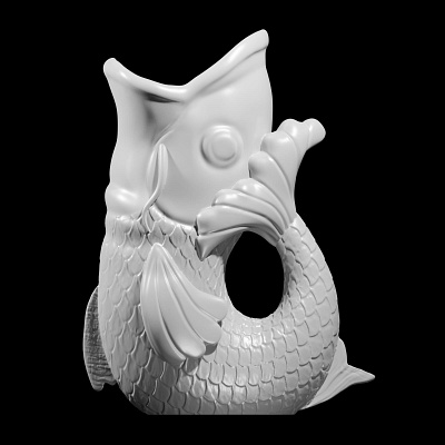 Koi Fish Vase 3D modeling for 3D Printing 3d 3d animal 3d character 3d design 3d fish 3d illustration 3d printing 3d sculpting blender cute cartoon design illustration ui