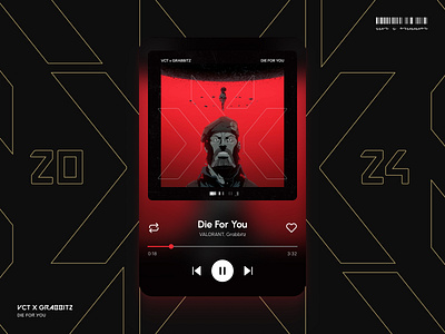 Daily UI #2 -Music Player Desgin game golden music music player red song ui ui design valora