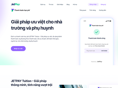 JETPAY Tuition landing page landing page ui ux website website design