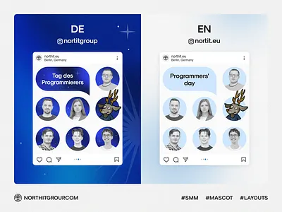 SMM, layout, mascots, illustrations design for IT company branding design illustration layout logo smm