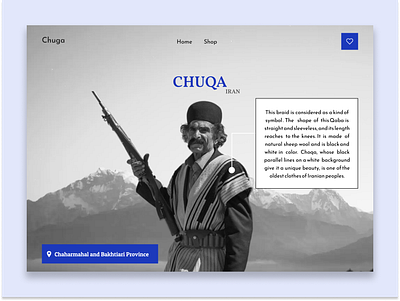 Ui of the website for the sale of Chuqa products graphic design logo ui