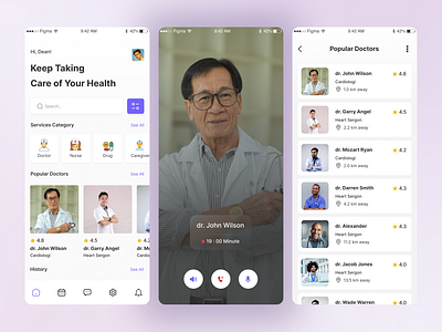 Doctor appointment app 3d animation apps branding clean design design centered graphic design logo mockup motion graphics ui user interface ux
