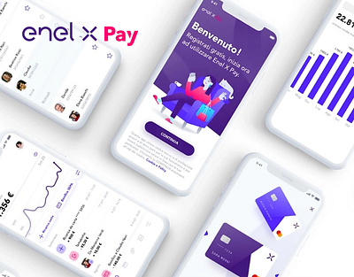 Enel X Pay, Bank App Website | UX UI adobe app bank branding design design system enel figma finance fintech mockup photoshop prototype ui user experience user interface ux website wireframe xd