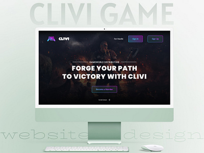 Game Landing Page UI Design app ui design branding design figma figma design game landing page game ui game web ui game website mobile app ui ui web app ui website ui design