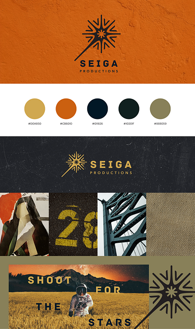 Seiga Productions Initial Brand Moodboards