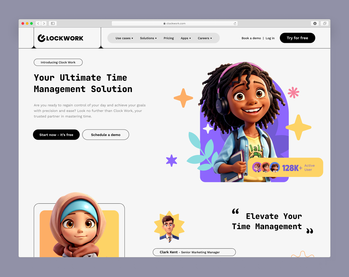 ClockWork | Homepage by Nugraha Jati Utama on Dribbble