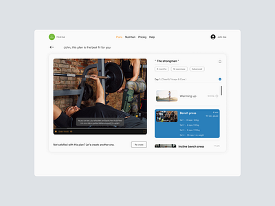 FitLife Hub - Workout Section gym ui uiuxdesign webdesign workout