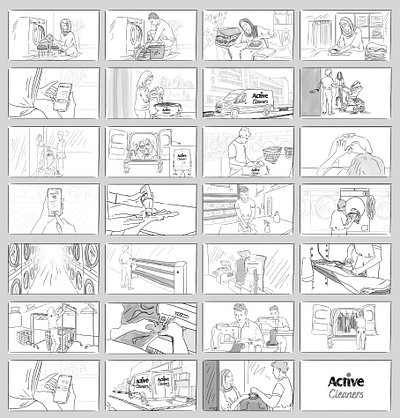 Active_StoryBoard branding design graphic design sketch storyboard