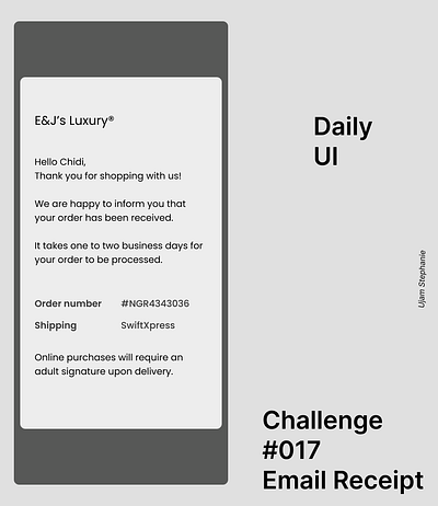 Day #017 Email Receipt branding design graphic design ui ux