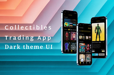 Collectibles Trading App - Dark Theme UI animation collectibles figma trading app ui ui design