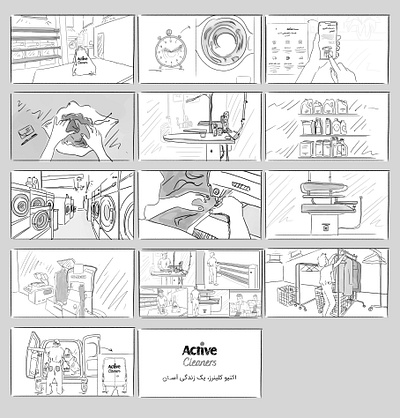 Active_StoryBoard graphic design sketch storyboard