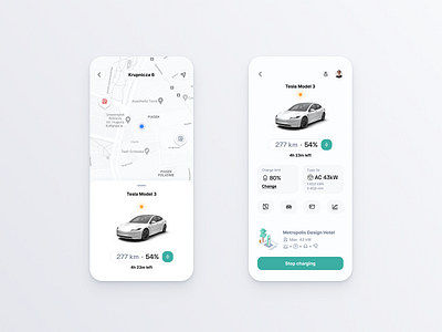 EV Charging App app concept ui ux