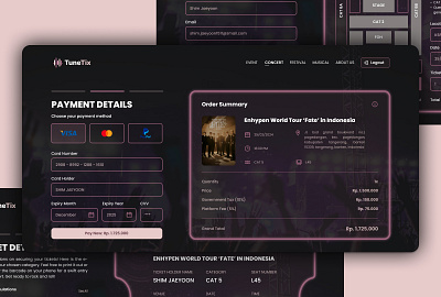 #002 Daily UI Challenge - Credit Card Checkout Page booking bookingapp checkout checkoutpage concert concertapp creditcard creditcardpage dailyui dailyuichallenge design event eventapp ui ux