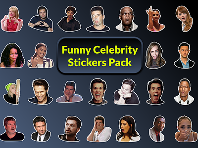 Funny Celebrity Stickers Pack- cga station celebrity pack celebrity stickers pack funny funny pack funny sticker gif sticker graphic design illustration messenger sticker pack sticker stickers pack whatsapp sticker