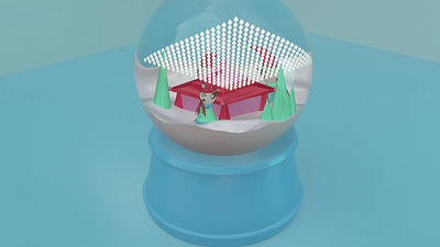 transparent ball 3d animation