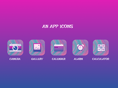 AN APP ICONS appicons dailyui dailyuichallenge005 figma mobileicon simpleicons ui