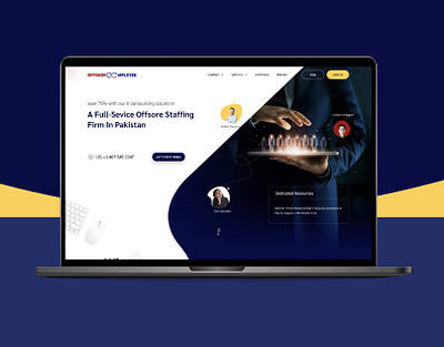 Offshore Employee - Leading IT Company Website Design adobe branding design graphic design illustration logo topography ui ux vector website design