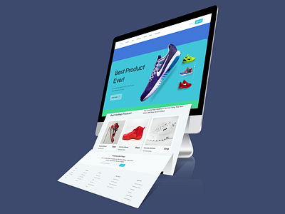 Shoe sailing website computer interface mockup design idea computer mockup creative mockup creative mockup design landing page landing page design landing page mockup design mockup mockup design web design web mockup web site mockup