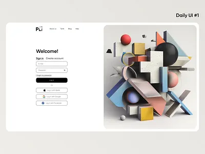 Daily UI — day 1 dailyui design figma login ui uiux uiux design ux