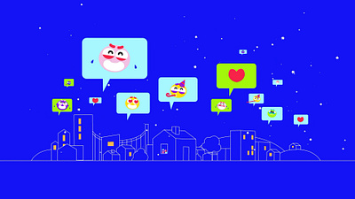 OKOO /// EMOJIS animation emoji gif happy new year kids loop message meta mise en abîme new year sms text wish wishes