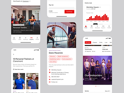 Virgin Active Personal Trainer active app design fitness flat graph gym instructor isoflow mobile photos training ui ux virgin active