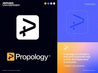 Propology - Logo Design branding creative branding creative logo design dynamic logo gradient logo graphic design lettermark logo logo design modern logo design monogram p plus real estate smart logo tech visual identity design