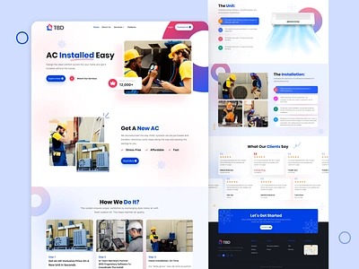 HVAC System Landing Page 3d ai ai landing page air condition landing page animation app design dashboard design graphic design hvac image genarate landing page landing page logo mobile app motion graphics ui ui design ui template ux website design