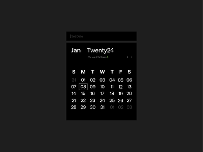 Date Picker - Rather Unusual Design Studio app design typography ui ux